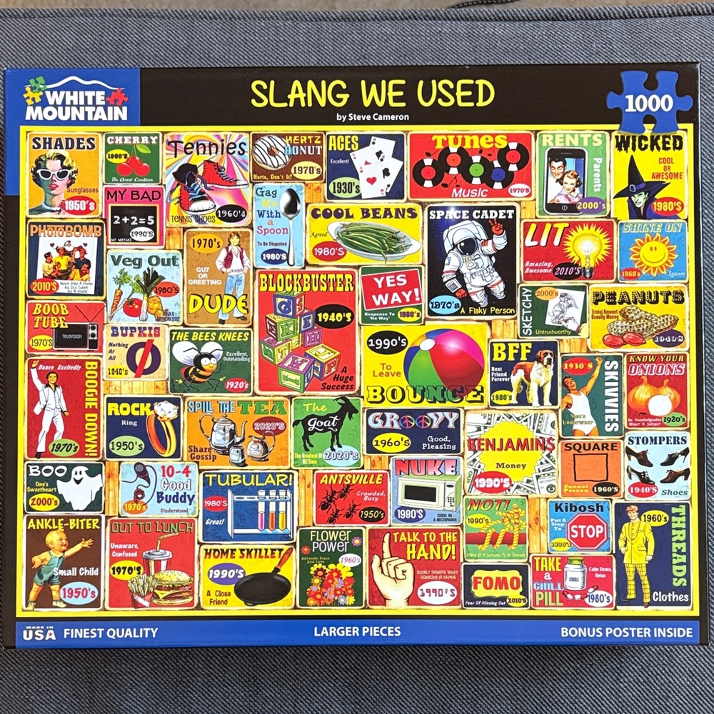 White Mountain 'Slang We Used' 1000 Piece Puzzle